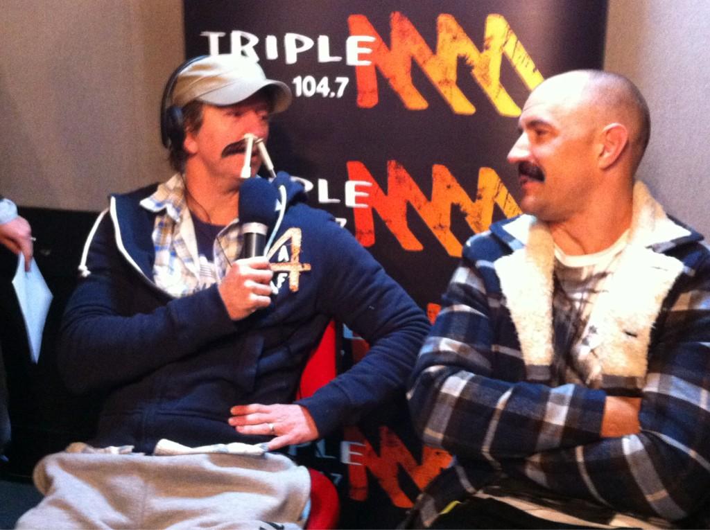 Triple MMM - 104.7 radio hosts Louie and Tredder with Louie using Nad's Nose Wax